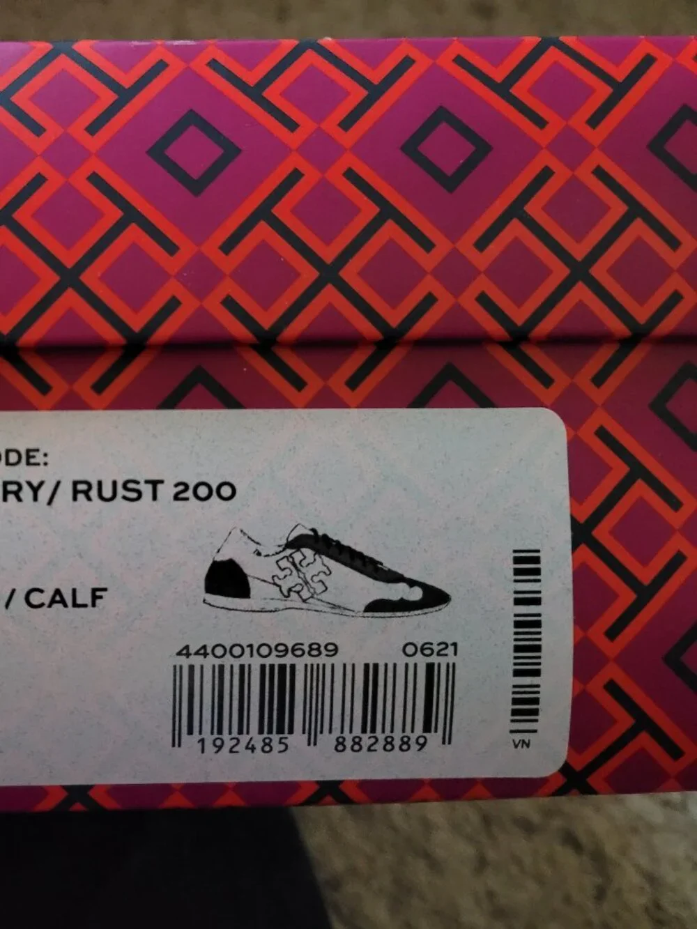 NIB Tory Burch Sneaker - Nylon/Calf Leather - 9.5